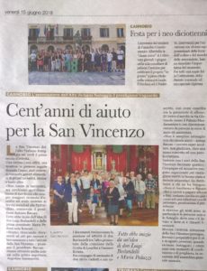 Cent'anni di aiuto per la San Vincenzo